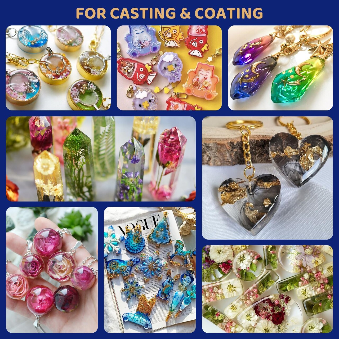 100g UV Resin-Crystal Clear Ultraviolet Curing UV Resin for DIY Jewelry Making, Craft Decoration, Hard Transparent Glue Solar Cure Sunlight Activated Resin for Casting & Coating